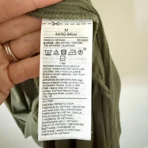 Banana Republic Ribbed Knit Tank Midi Dress in Olive Green Size M - Picture 5 of 6